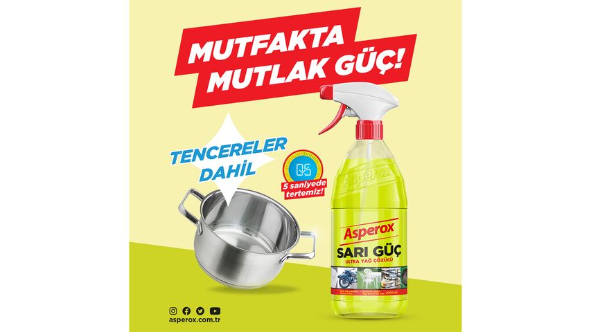 Asperox Sarı Güç Ultra Yağ Çözücü Sprey 1 L