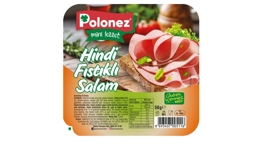 Polonez Turkey Pistachio Salami 50 g