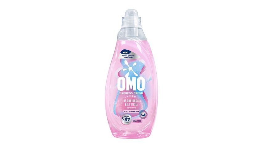 Omo Express Fresh Sensitive Beyaz & Renkliler için Hipoalerjenik Sıvı Deterjan 1480 ml
