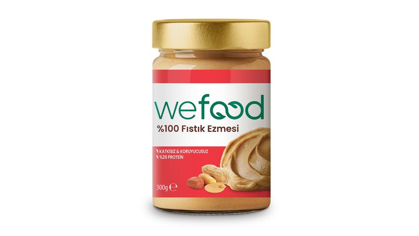 Wefood Şekersiz Sade %100 Fıstık Ezmesi 300 g