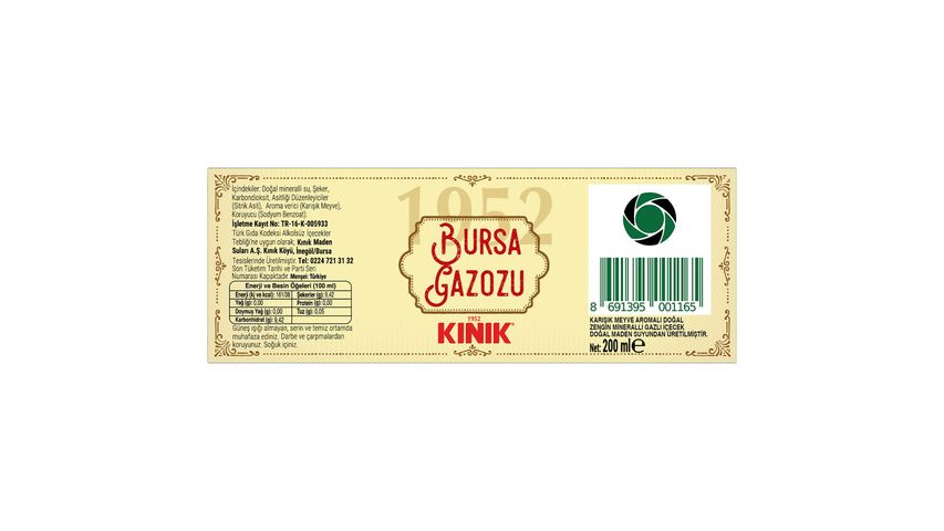Kınık Bursa Soda 6 x 200 ml