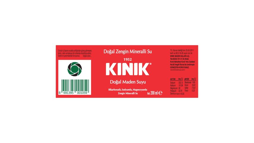 Kınık Sade Maden Suyu 6 x 200 ml