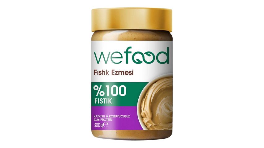 Wefood Şekersiz Sade %100 Fıstık Ezmesi 300 g