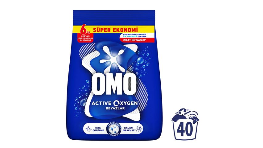 Omo Active Oxygen Whites Powder Detergent 6 kg