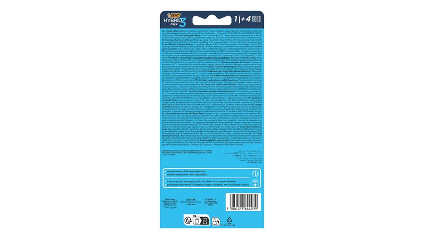 Bic Flex 3 Hybrid Men's Razor 4-Blade Razor