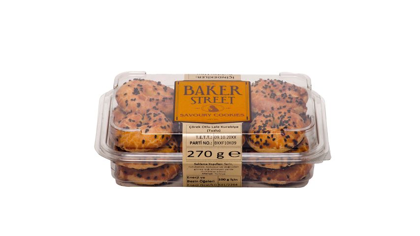 Baker Street Black Cumin Seed Tulip Savory Cookies 270 g