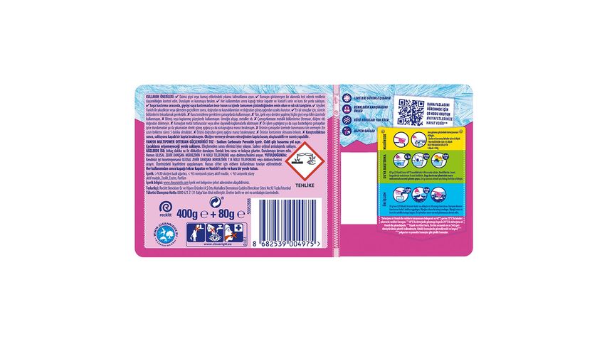 Vanish Kosla Renkliler İçin Leke Çıkarıcı & Deterjan Güçlendirici Toz 480 g