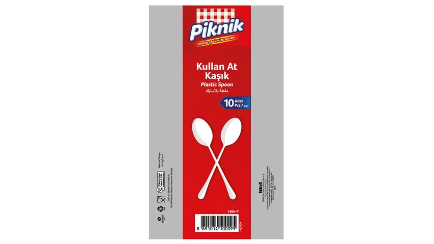 Piknik Kullan At Plastik Kaşık 10 Adet