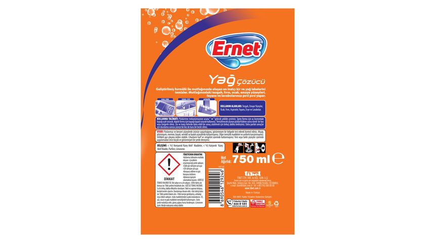 Ernet Süper Likit Yağ Çözücü 750 ml