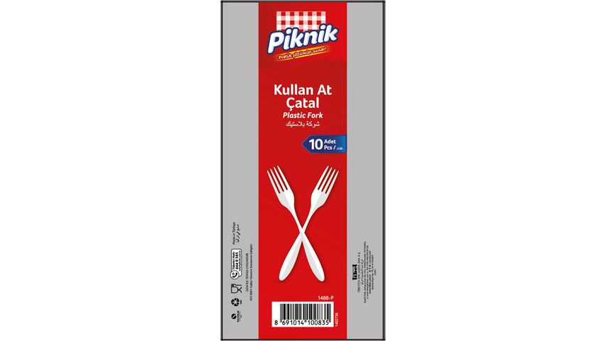 Piknik Kullan At Plastik Çatal 10 Adet