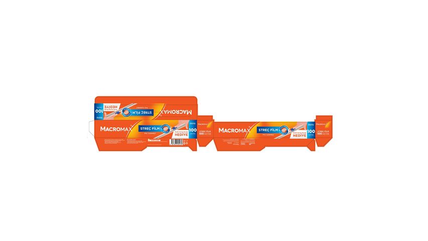 Macromax Streç Film 100 m (Kesme Bıçağı Hediyeli)