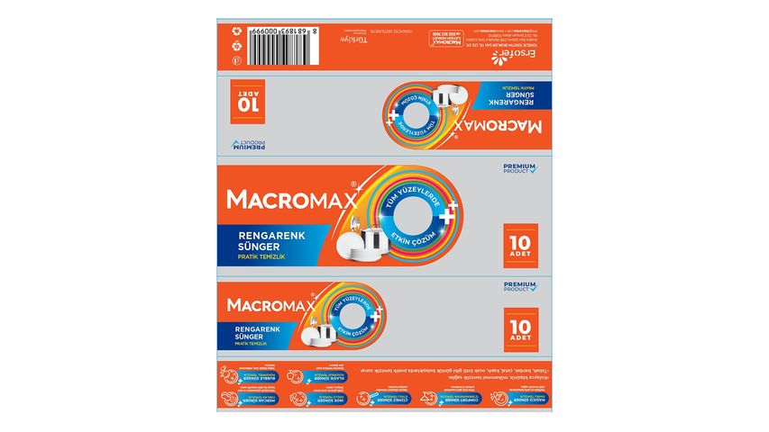 Macromax Colorful Sponge 10-Piece