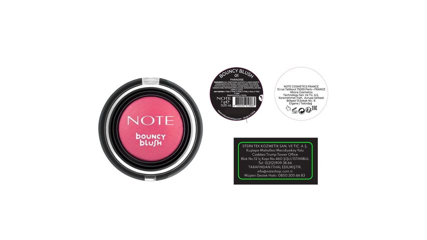 Note Bouncy Blush Yumuşak Kremsi Allık 01 Paradise