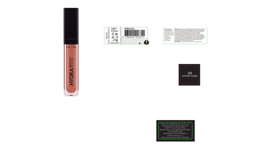 Note Hydramoist Lipgloss 05 Mystic Aura Nemlendirici Dudak Parlatıcısı - Kahverengi