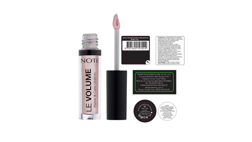 Note Le Volume Plump & Care Lipgloss 18 Only You - Pink
