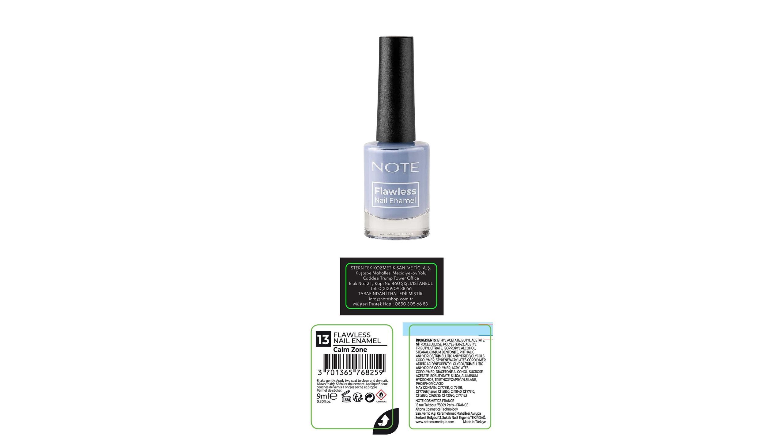 Note Nail Flawless Nail Polish 13 Calm Zone - Purple - yemeksepeti.com