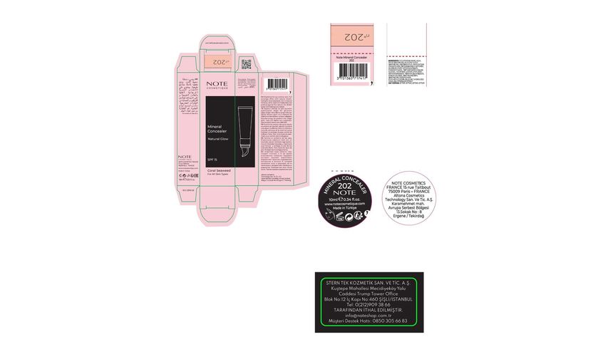 Note Mineral Concealer 202 SPF 15 Göz Altı Kapatıcısı 10 ml