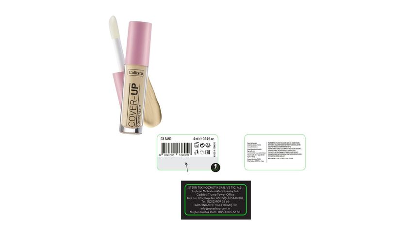 Callista Cover Up Concealer Under Eye 03 Medium