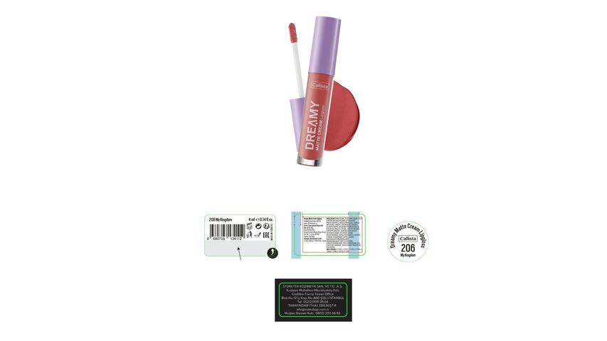 Callista Dreamy Matte Cream Lipgloss 206 My Kingdom - Pink
