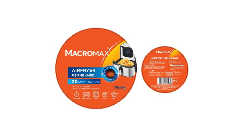 Macromax Airfryer Baking Paper 20-Pack