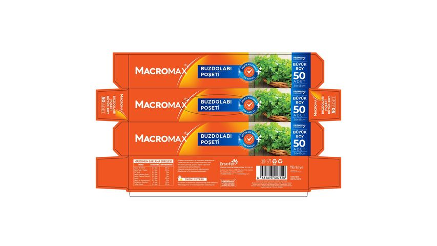 Macromax Buzdolabı Poşeti Büyük Boy - 50'li Paket