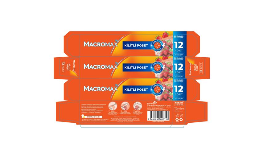 Macromax Kilitli Poşet 12'li