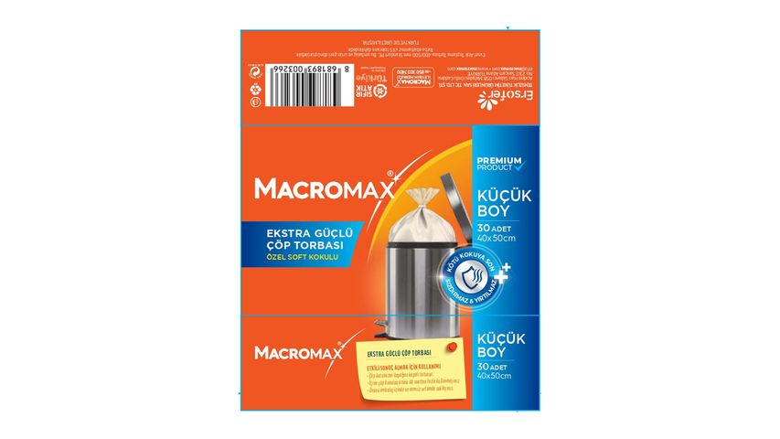 Macromax Extra Strong Garbage Bags Small Size 30 Pieces