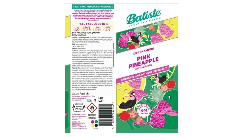 Batiste Pink Pineapple Kuru Şampuan 200 ml