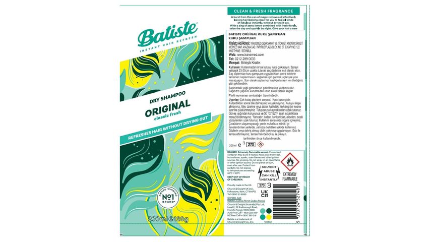 Batiste Original Kuru Şampuan 200 ml