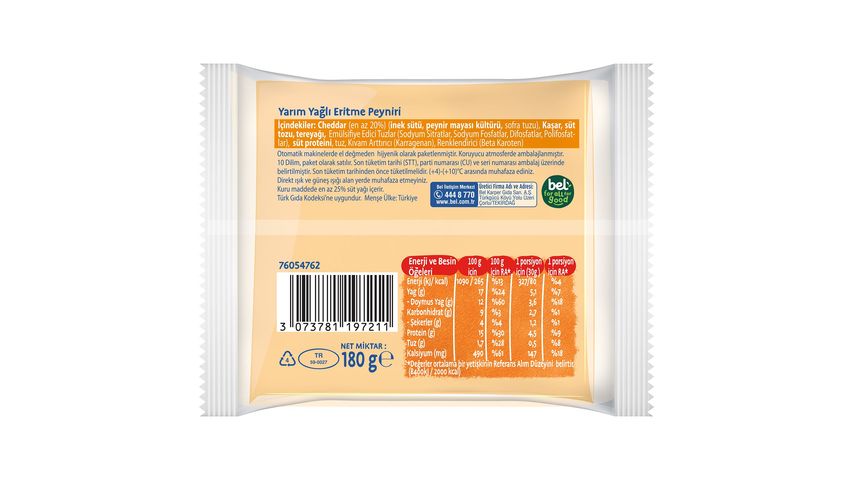 La Vache qui Rit Cheddar Burger Sliced ​​Cheese 180 g