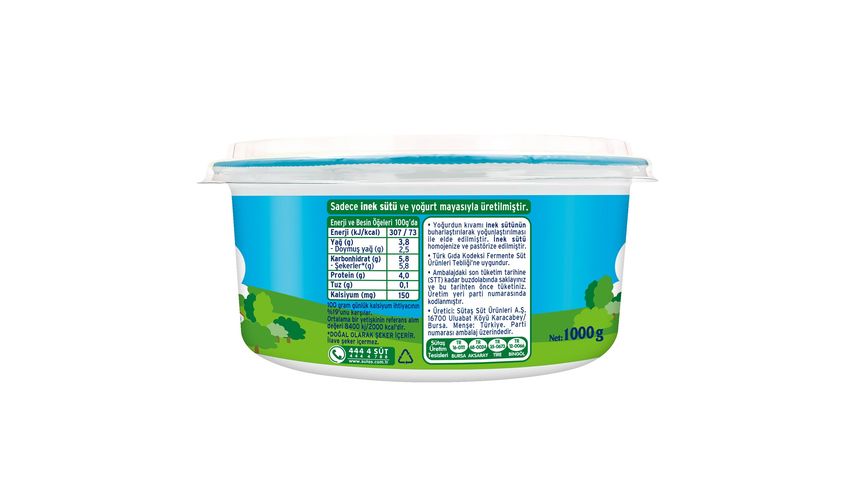 Sütaş Kaymaksız Yoğurt 1 kg