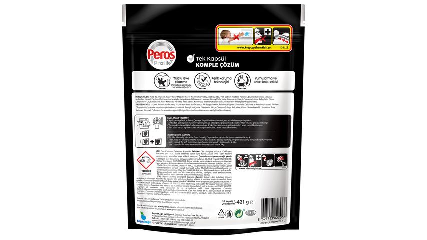 Peros Pratik Black Laundry Capsules 26 Capsules