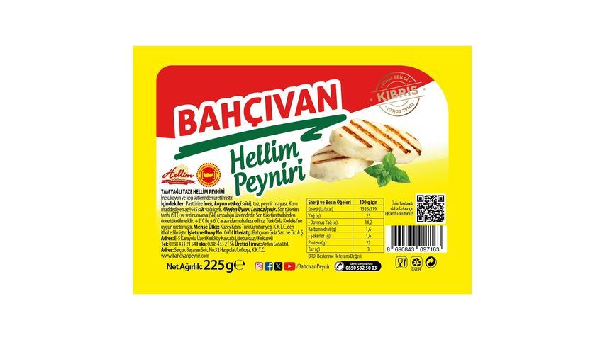 Bahçıvan Hellim Peyniri 225 g