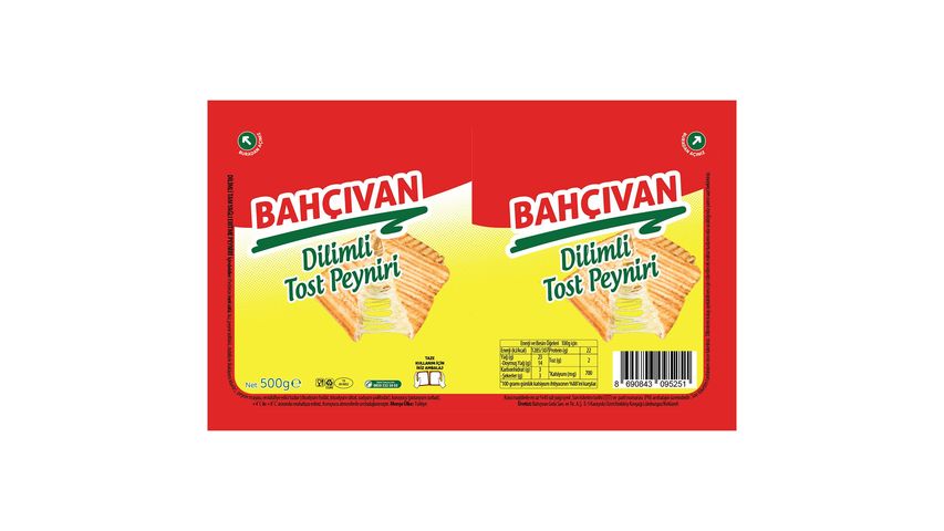 Bahçıvan Dilimli Tost Peyniri 500 g