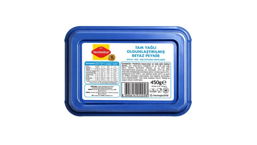 Taciroğlu Olgunlaştırılmış 3 Dilim Klasik Koyun Peyniri 450 g
