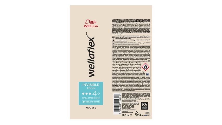 Wella Wellaflex Invisible Hold Hair Mousse 200 ml - 4/5 Hold