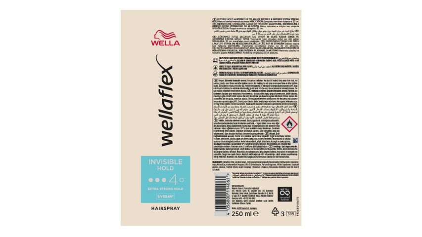 Wella Wellaflex Invisible Hold Saç Spreyi 250 ml - 4/5 Hold