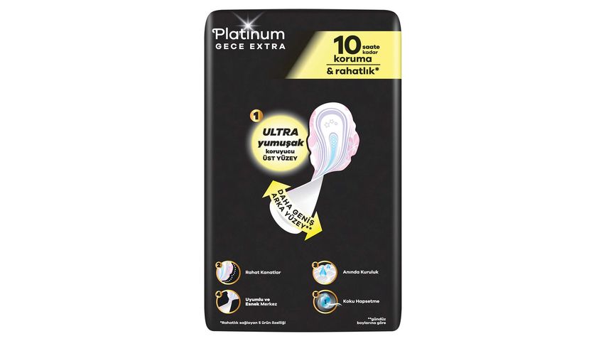 Orkid Hijyenik Ped Platinum Gece Ekstra Dörtlü Paket 20'li
