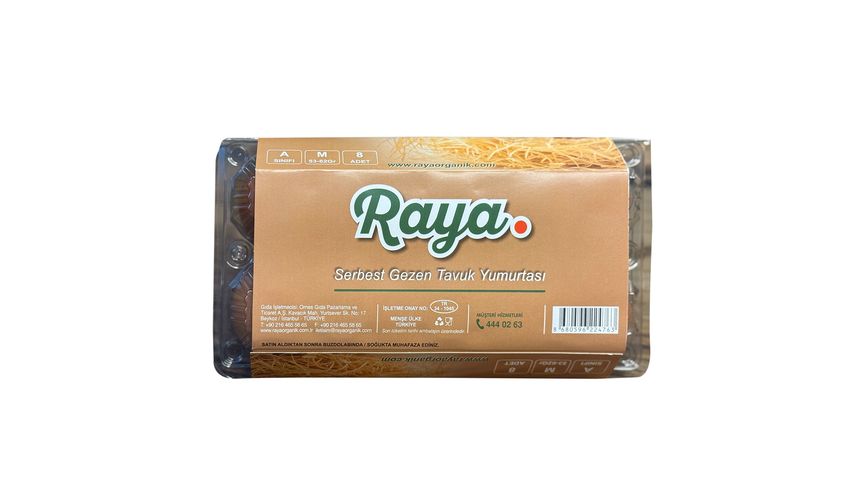 Raya Serbest Gezen Yumurta 8'li 53-62 g
