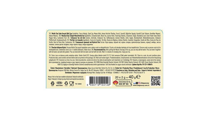 Doğuş Mistik Karışık Bitki Çayı 20'li 40 g