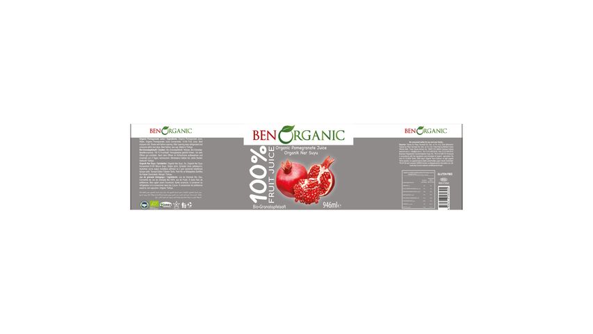 BenOrganic Organik Nar Suyu 946 ml
