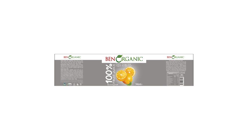 BenOrganic Organik Portakal Suyu 946 ml