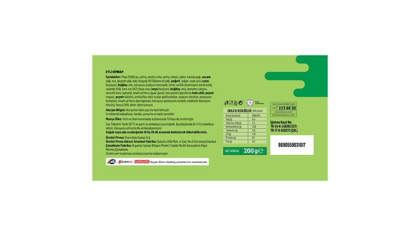Sushida Bulgogi Etli Kimbap 200 g