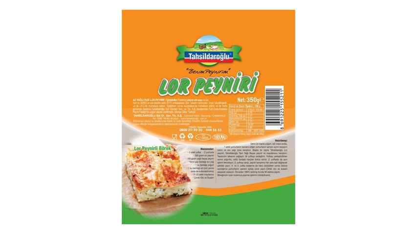 Tahsildaroğlu Lor Peynir 350 g
