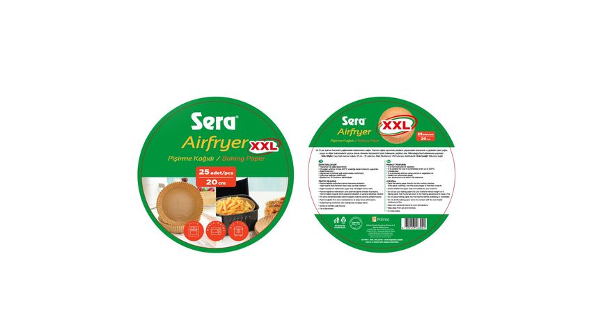 Sera Airfryer Baking Paper 25 Pieces