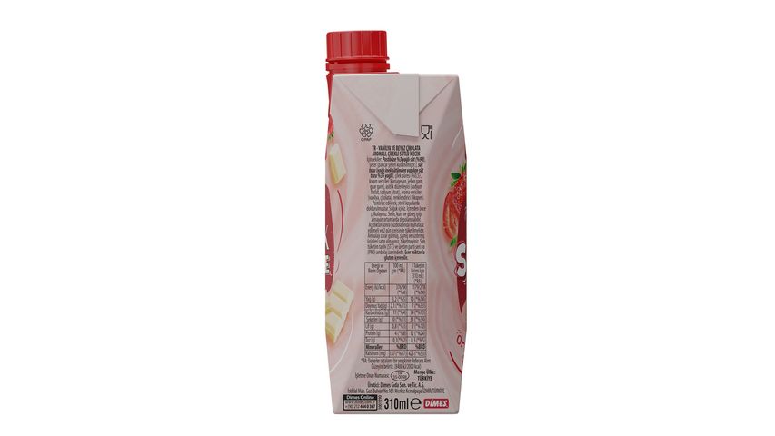 Dimes Çilekli Beyaz Çikolatalı Milkshake 310 ml