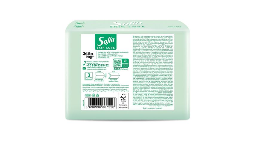 Sofia Skin Love Mini Mendil 75'li