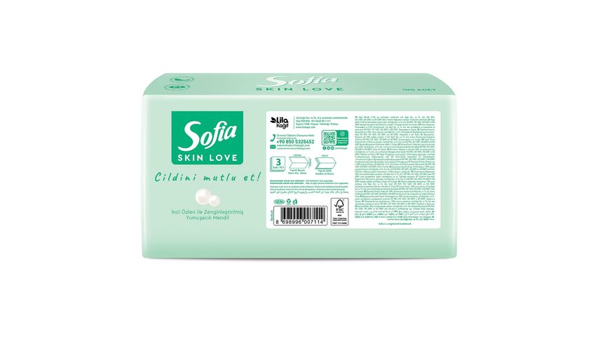 Sofia Skin Love Mendil 100'lü