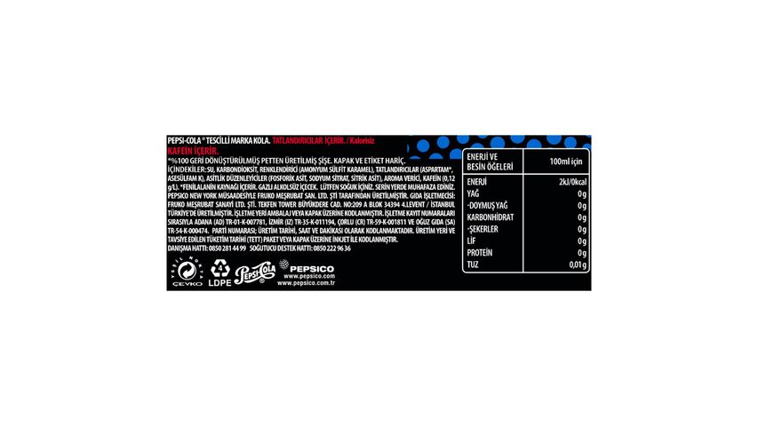 Pepsi Zero Sugar Kola Pet 4 x 1 L