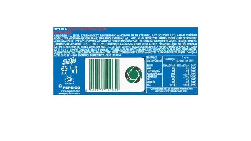 Pepsi Cola Can 330 ml